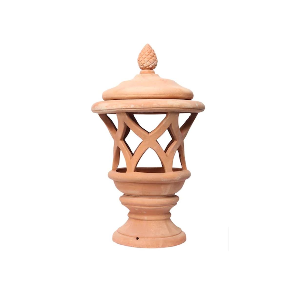 Terakotová zahradní lampa Intrecciata