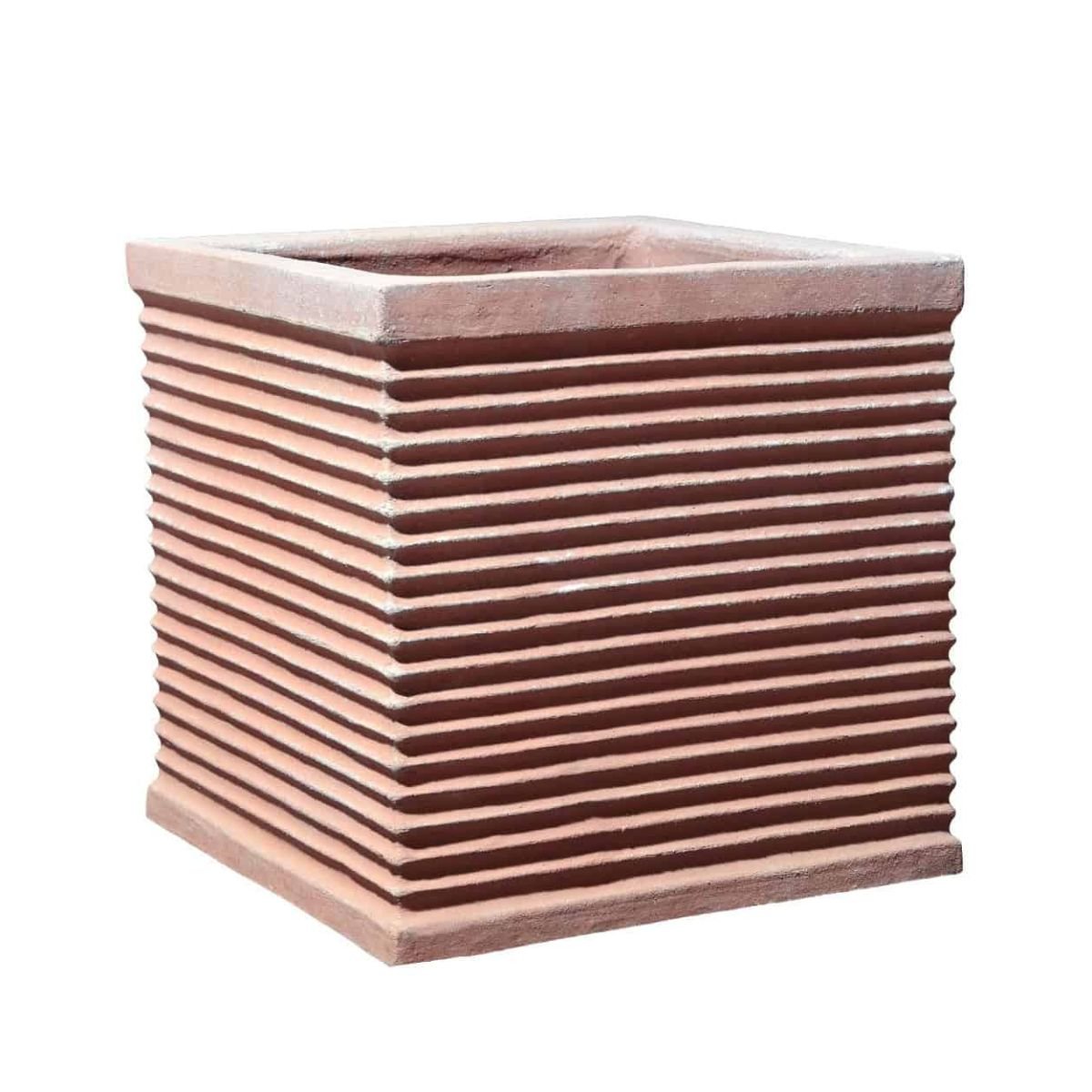 Terakotový box s jemným lineárním dekorem