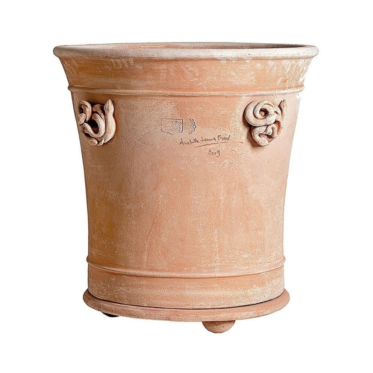 Terakotový květináč Snake Pot s reliéfem hadů