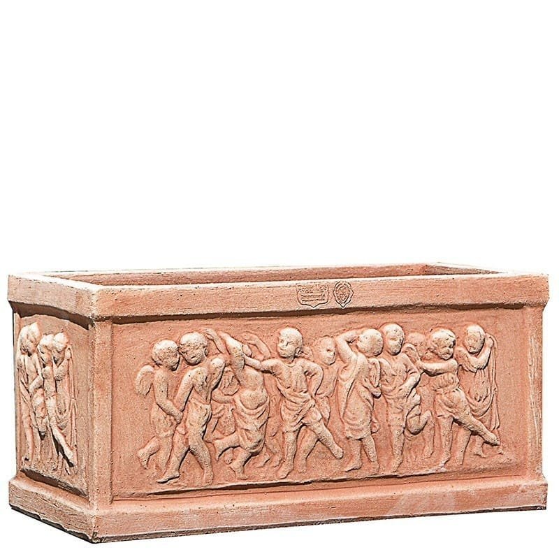 Terakotový květinový box Putti Bassorilievo - Obrázek 2